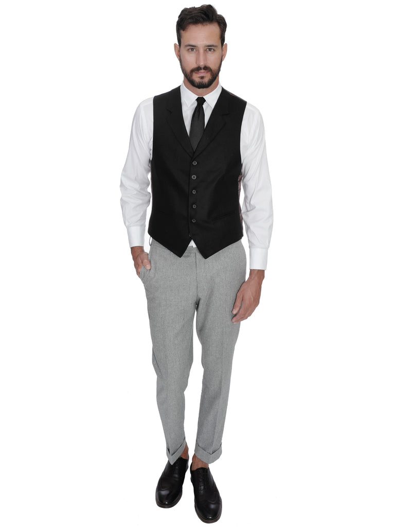 Men's Black Waistcoat
