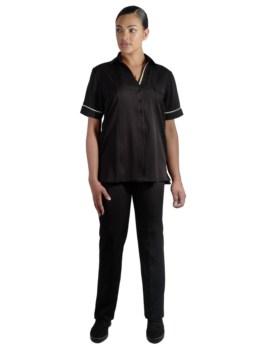 Black and Green Housekeeping Tunic
