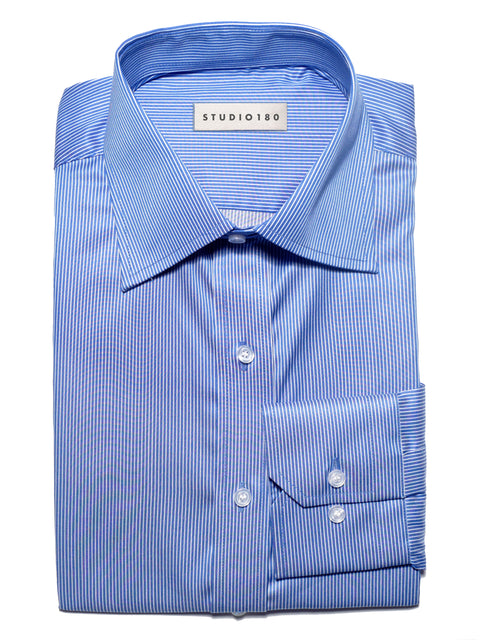 Blue Banker Stripe Dress Shirt