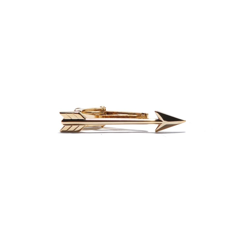 Stainless Steel Gold Arrow Tie Clip
