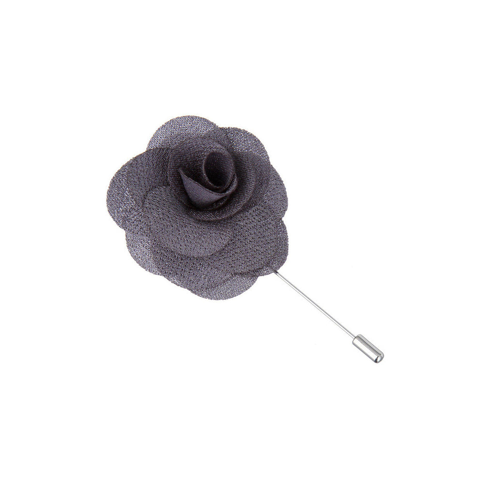 Grey Lapel Flower