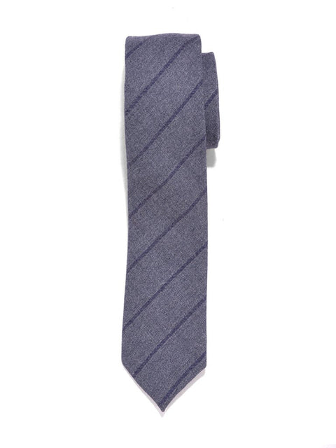Grey Stripe Cotton Tie