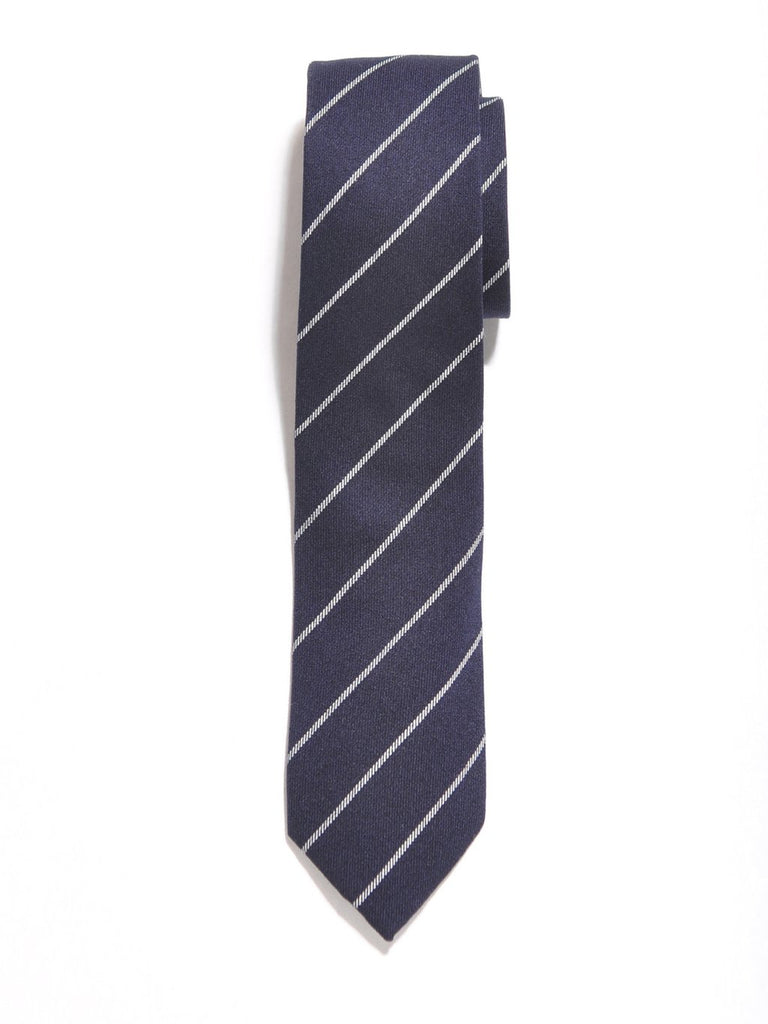 Navy Stripe Cotton Tie
