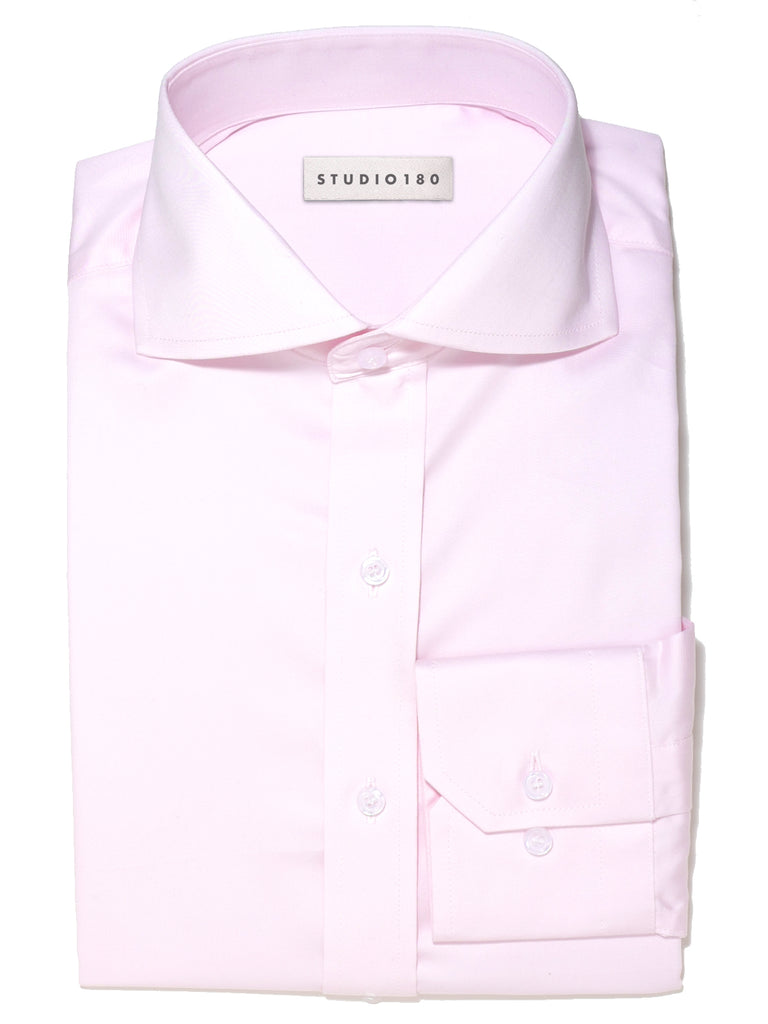 Pink Cotton Twill Dress Shirt