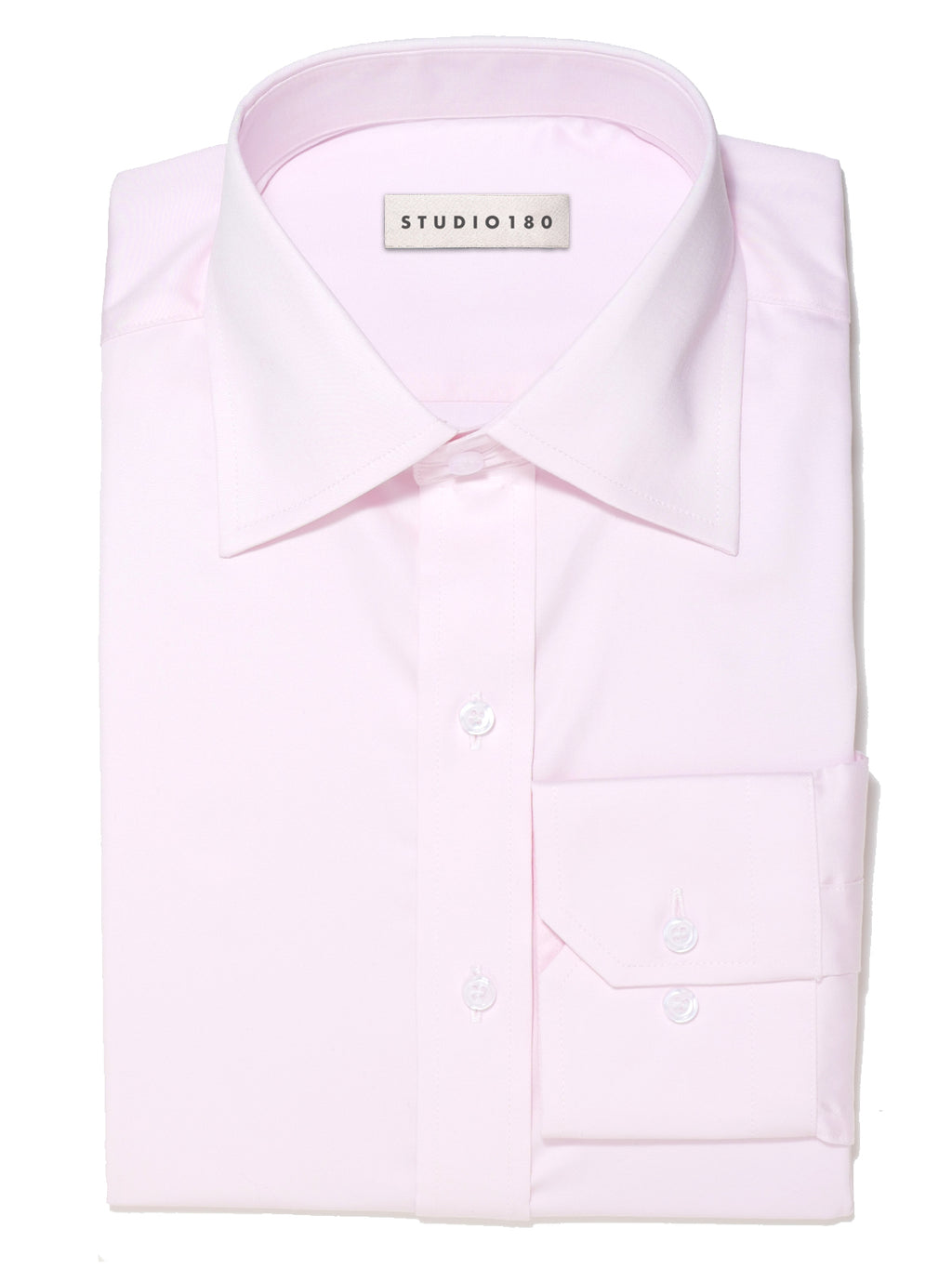 Pink Cotton Twill Dress Shirt